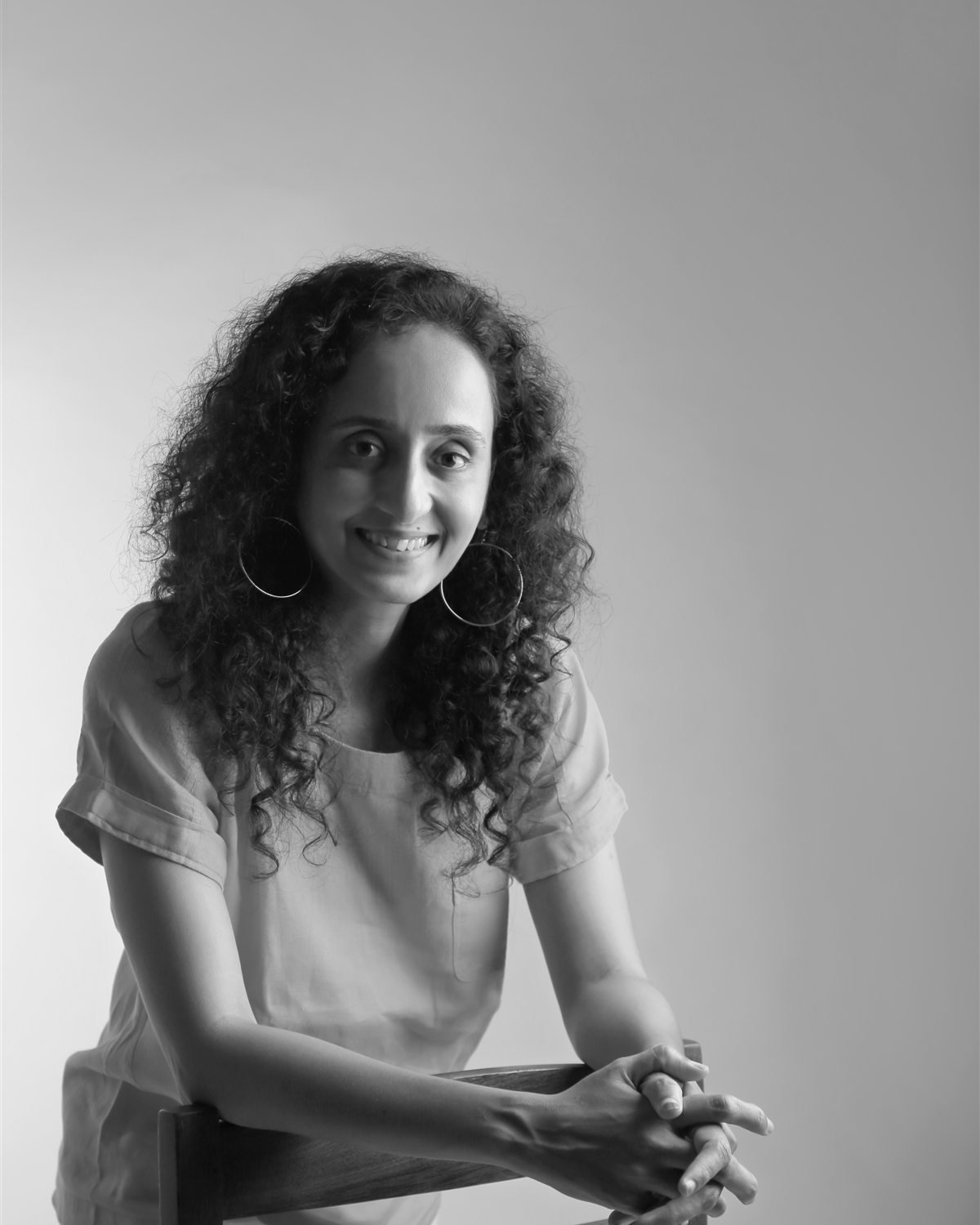 Dr. Sabiha, black and white portrait